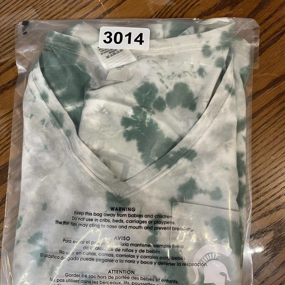 PINK Shirt Womens Small Green Michigan State 5th And Ocean Spartans VS Athletic - Picture 10 of 10